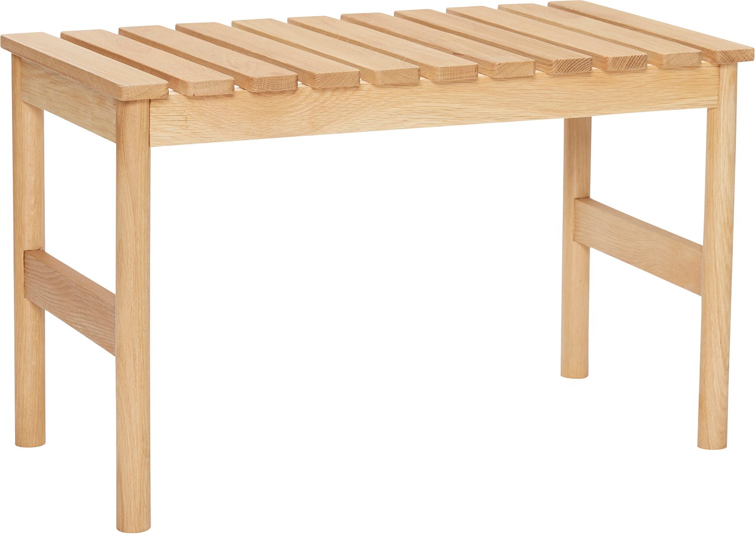 Hübsch Row Bench Small Natural Str 40x70xh45cm - Bænke Træ hos Magasin