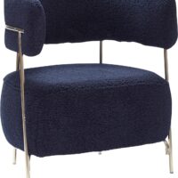 Hübsch Teddy Lounge Chair Blue Str 64x50xh77cm - Loungestole Polyester hos Magasin