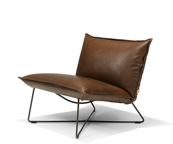 Jess Design Earl Low Back Lounge Chair - Bonanza Dark Tan