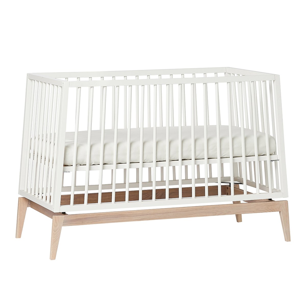 Leander Luna Babyseng, 120x60 cm, Hvid/eg - Senge hos Magasin