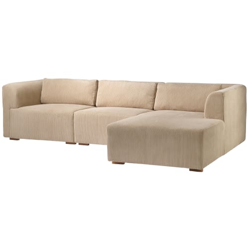 Living & more 3 pers. modulsofa med chaiselong - Karl - Beige 2023