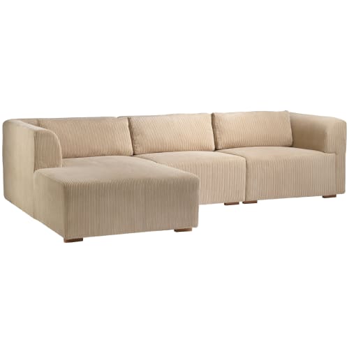 Living & more 3 pers. modulsofa med chaiselong - Karl - Beige 2023