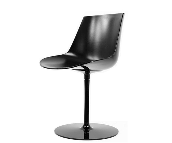 Mdf Italia Flow Chair Søjleben - Blank Sort