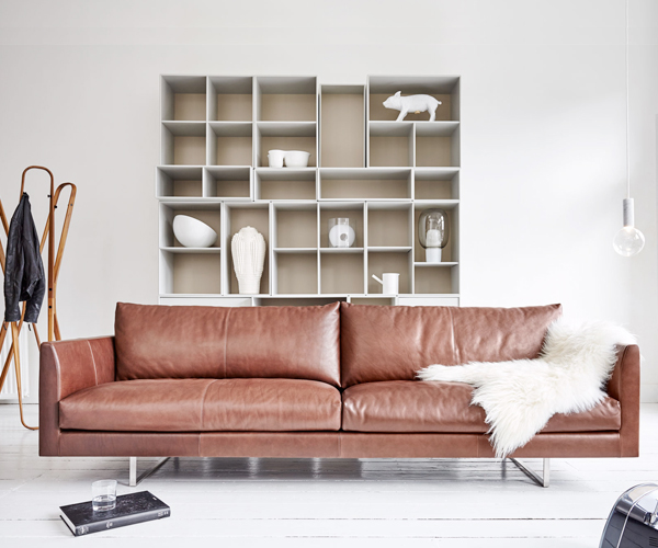 Montis Axel sofa - 246cm - Rancho Læder - Castanya