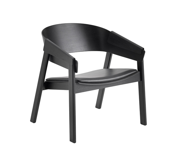 Muuto Cover Lounge Chair - Sort - Sort Læder