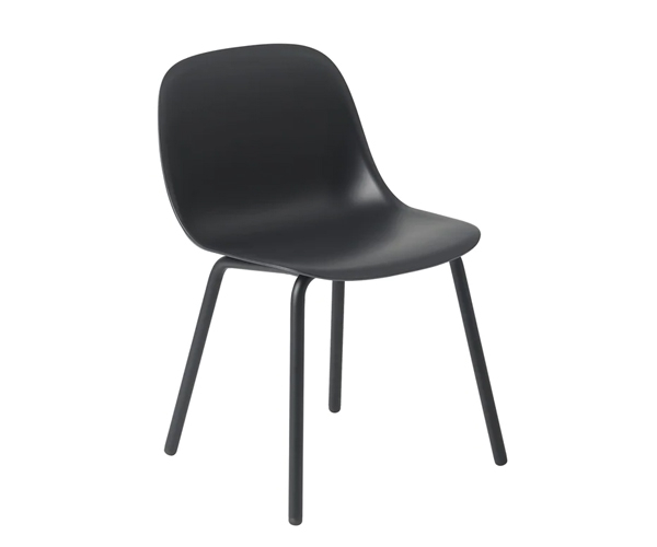 Muuto Fiber Outdoor Sidechair - Anthracite Black