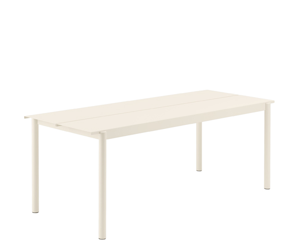 Muuto Linear Steel Bord - Hvid - 200x75cm