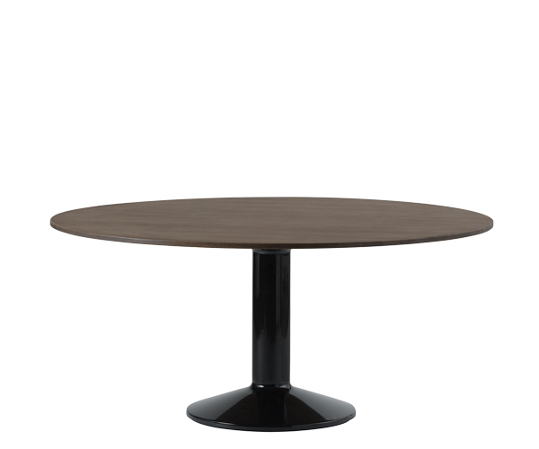 Muuto Midst Table - Dia.160cm - Sort - Mørk Eg