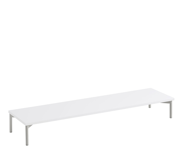 Muuto Stacked Podium - Tube Base - 131cm - Hvid-Grå