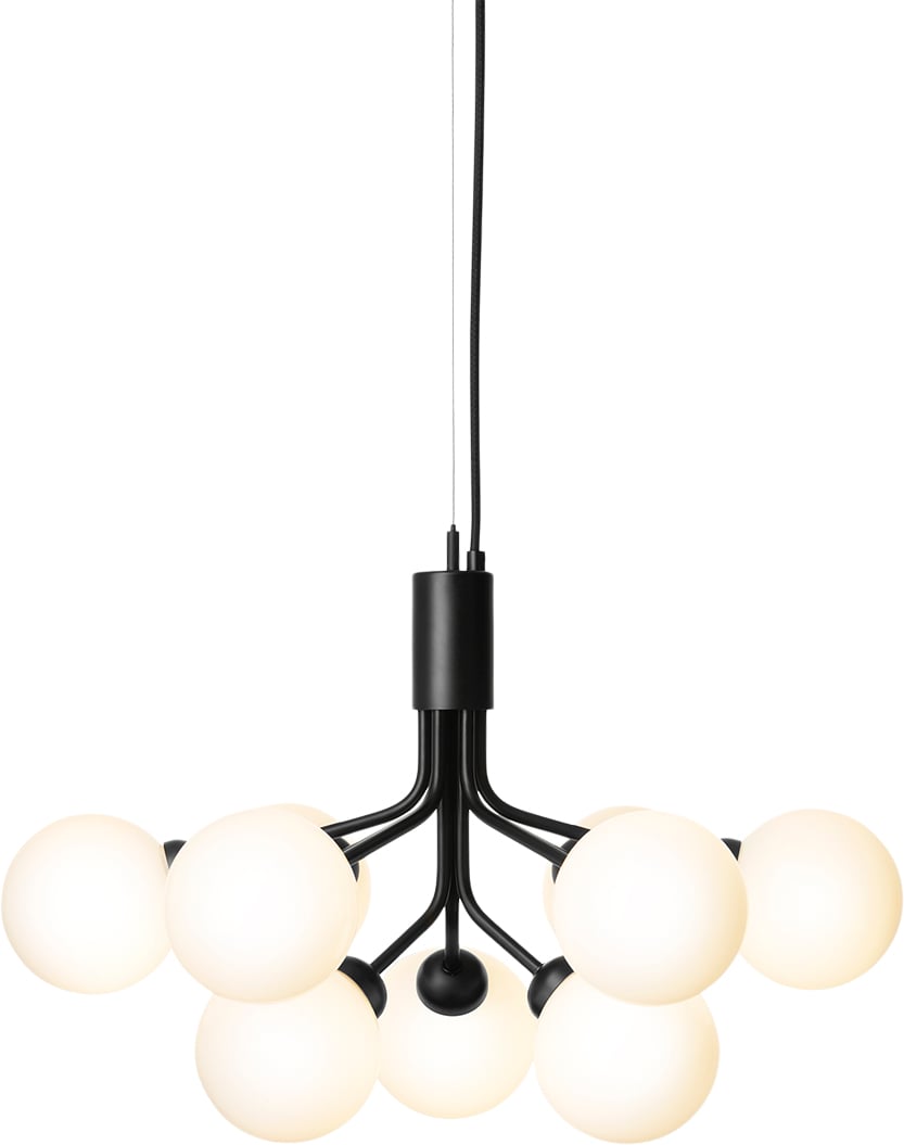 Nuura Apiales 9, Satin Black / Opal - Pendler hos Magasin