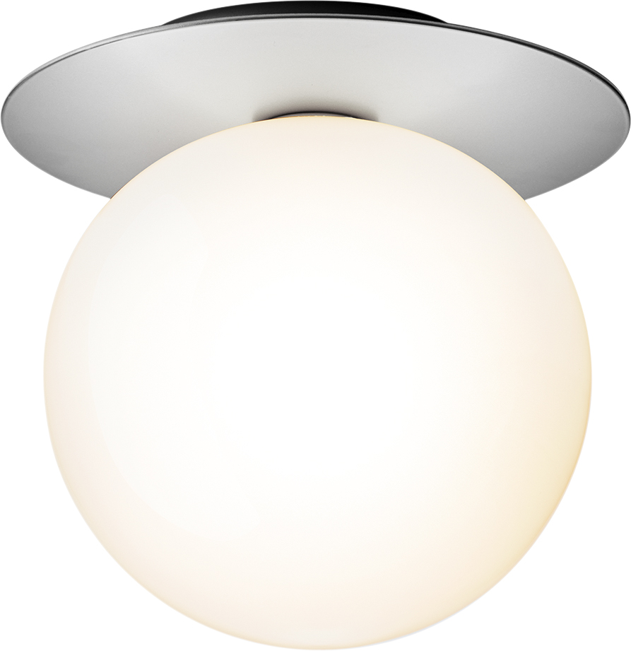 Nuura Liila 1 Large Ip44, Light Silver / Opal Str L - Loftlamper hos Magasin