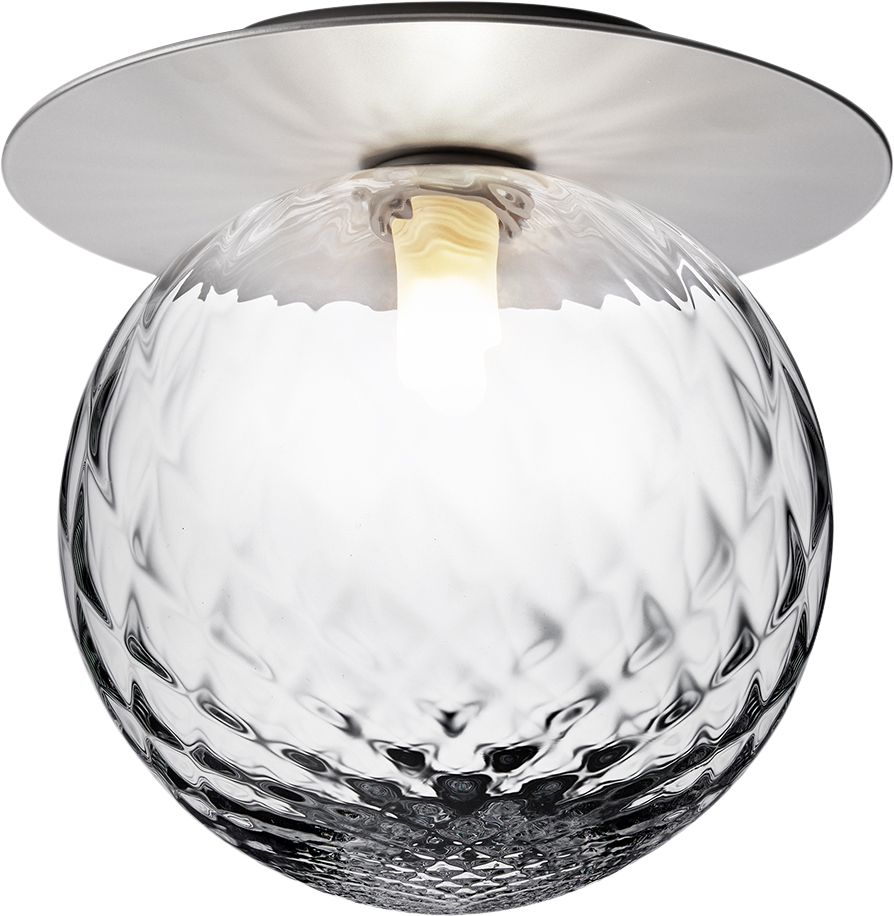 Nuura Liila 1 Large Ip44, Light Silver / Optic Clear Str L - Væglamper hos Magasin