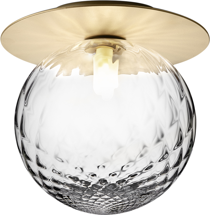 Nuura Liila 1 Large Ip44, Nordic Gold / Optic Clear Str L - Loftlamper hos Magasin