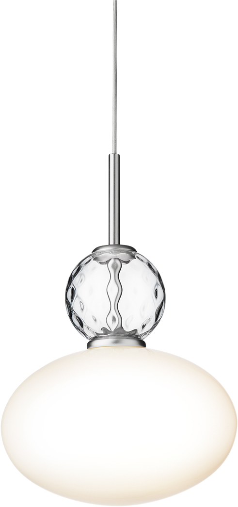 Nuura Rizzatto 32, Satin Silver / Opal - Pendler hos Magasin