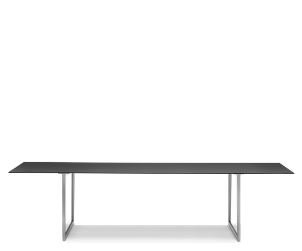 Pedrali Toa Table - 190x90cm - Sort - Poleret Aluminium