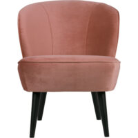 Sara loungestol - velvet old pink