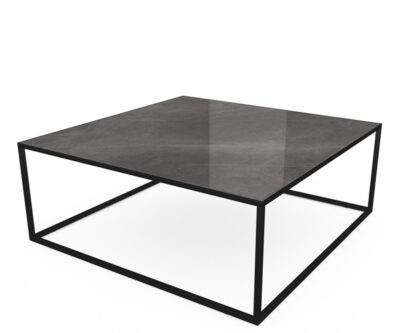 Sovet Italia Quadro Sofabord - 90x90 - Sort Stel - Keramik CY Top