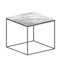 Zeus Slim Marble Sidebord - 54x54xH:48 cm.