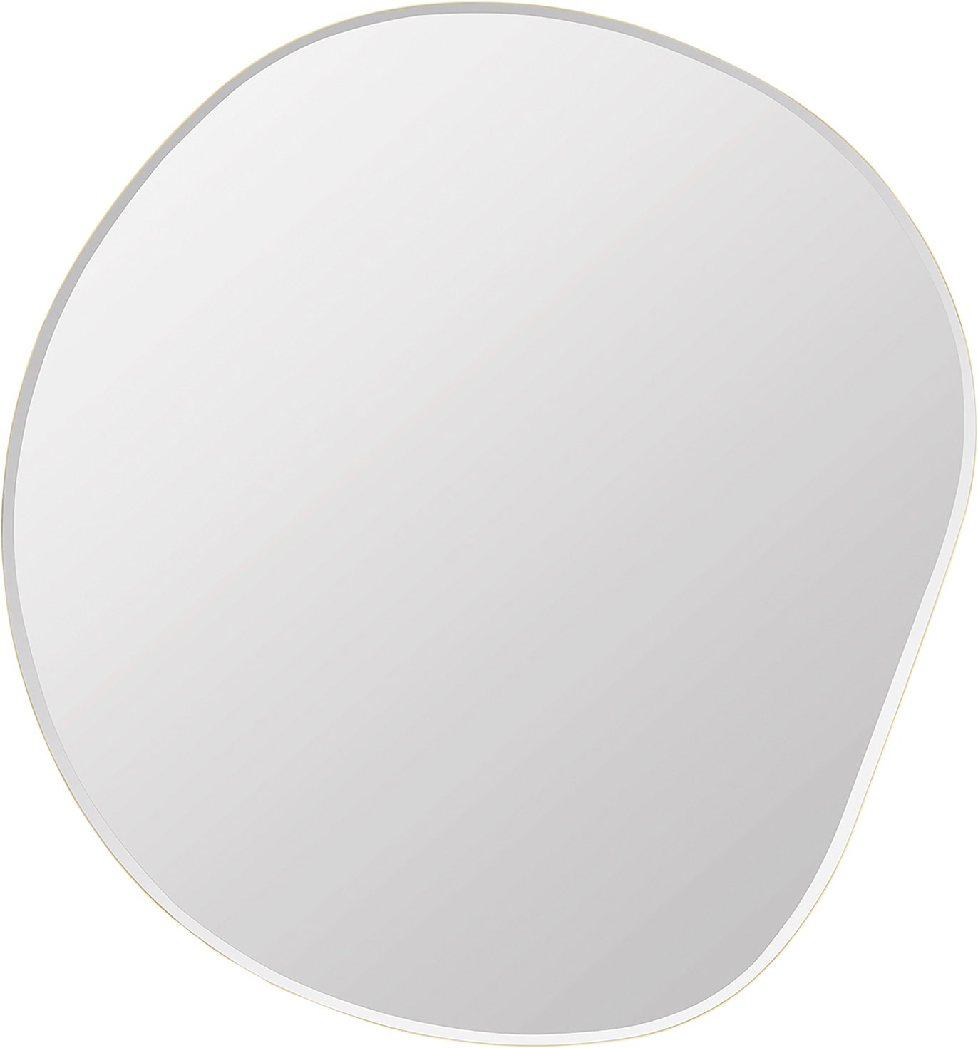 ferm LIVING Pond Mirror XL - Brass Str B: 87 x H: 94 x D: 1.5 cm - Vægspejle hos Magasin