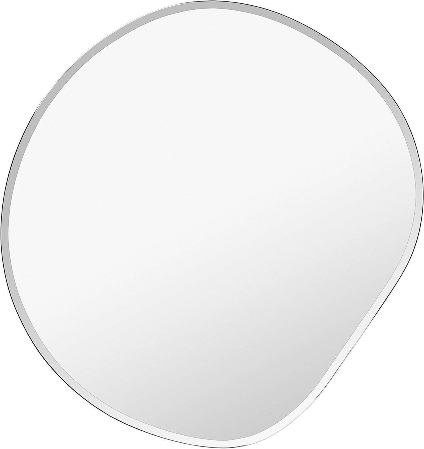 ferm LIVING Pond Mirror XL - Dark Chrome Str 87x94x1,5 - Vægspejle hos Magasin