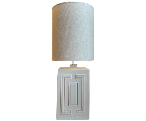 Hallbergs Stucco lampe - greige - inkl skærm