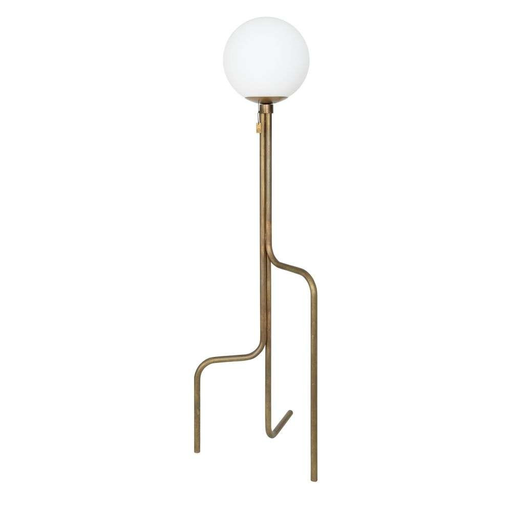 Konsthantverk - Strapatz Glob Gulvlampe Raw Brass