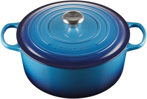 Le Creuset Rund Gryde 26 Azure Signa Azure Blue Str 26cm - Gryder hos Magasin