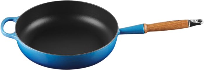 Le Creuset Stegepande M/træht 28 Azure Azure Blue Str 28cm - Stegepander hos Magasin