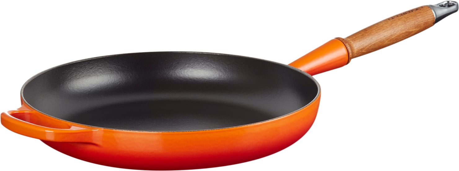 Le Creuset Stegepande M/træht 28 Volcanic Volcanic Str 28cm - Stegepander hos Magasin