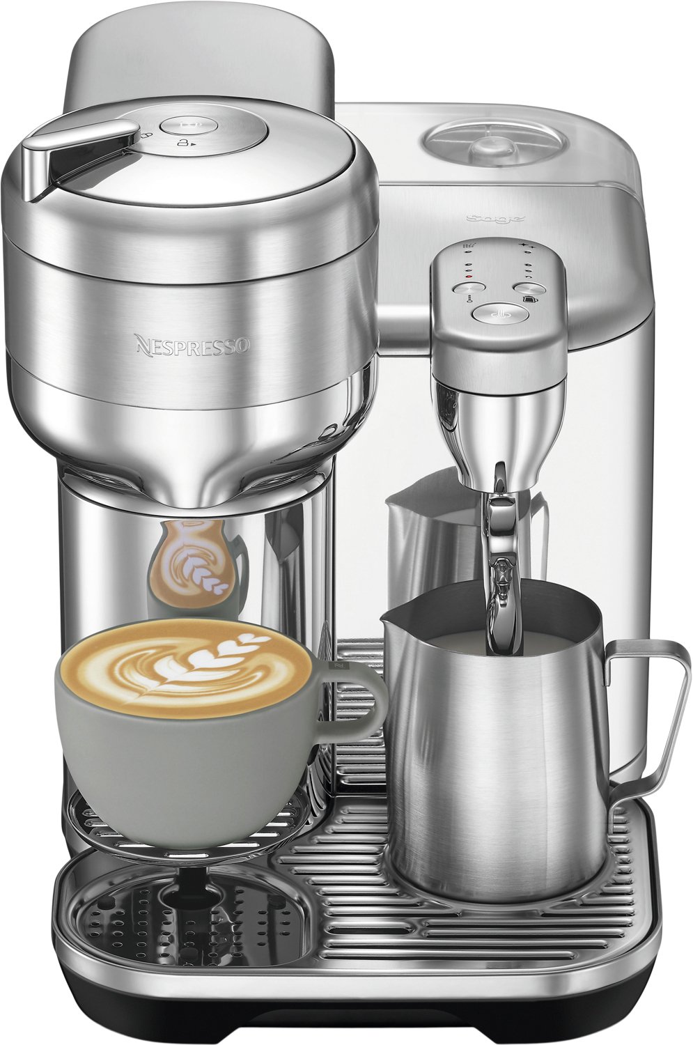 Nespresso The Vertuo Creatista Brushed Stainless Steel Grå - Kaffemaskiner Stål hos Magasin