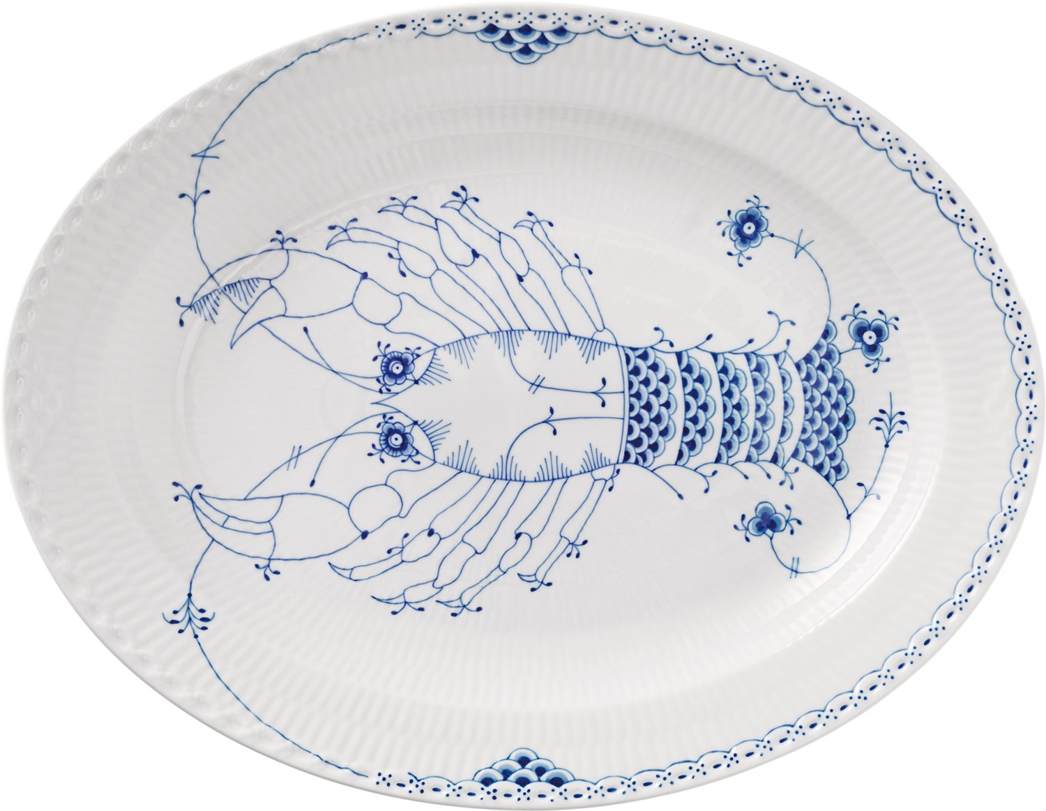 Royal Copenhagen Royal Creatures Asiet, Hummer, 37 cm. Hvid Str 37 cm - Serveringsfade hos Magasin