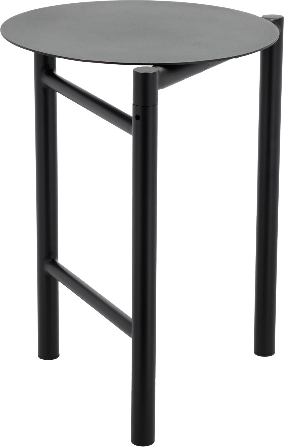 Zone Skammel Disc Black Black Str L:33cm B:33cm H:45cm - Skamler & Taburetter Stål hos Magasin