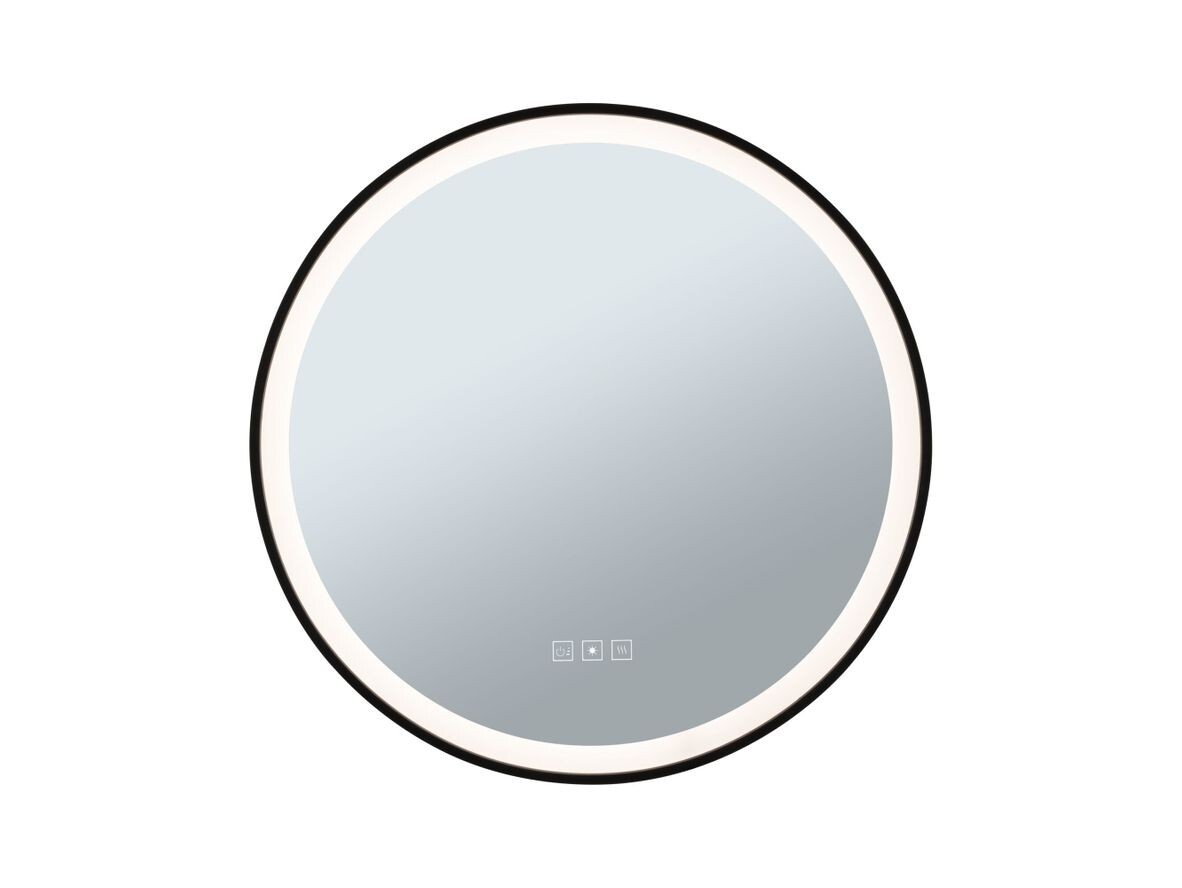 Paulmann - Mirra LED Illuminated Mirror IP44 Dim. Round Ø59 Sort/Mirror