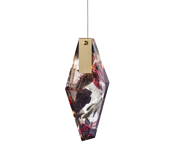 Bomma Fragments Pendant - Long Black / Brushed Gold