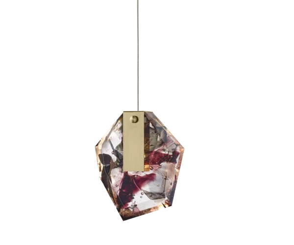 Bomma Fragments Pendant - Short Black / Brushed Gold